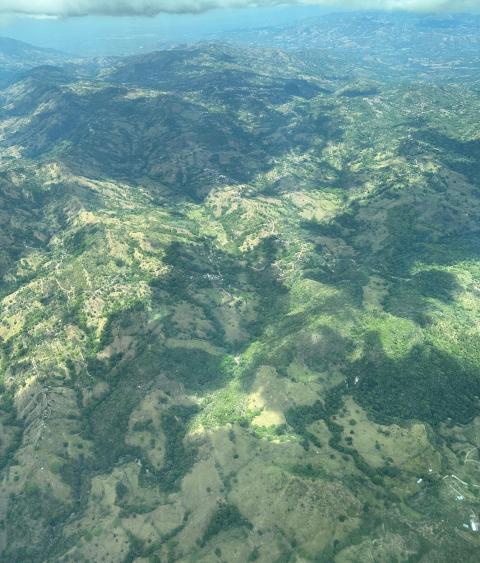 Fragmented tropical forest in western Costa Rica