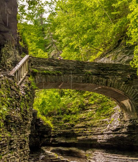 Bridge in Watkins Glen State Park, New York