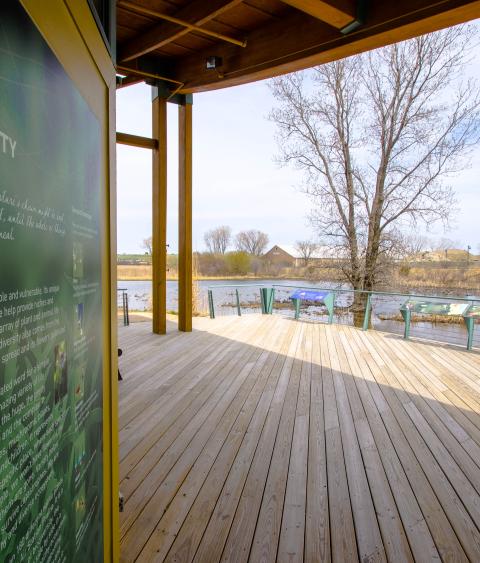 Biodiversity signage at nature center