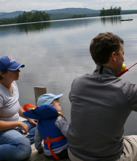 A family fishing
