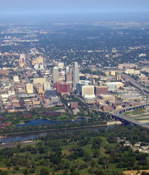 Omaha, Nebraska aerial view