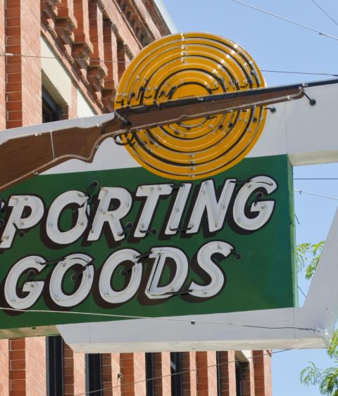 Sporting Goods shop sign