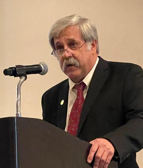 Steve Williams delivering North American conference opening remarks 