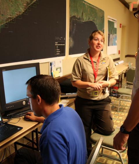 Conservation staff at work