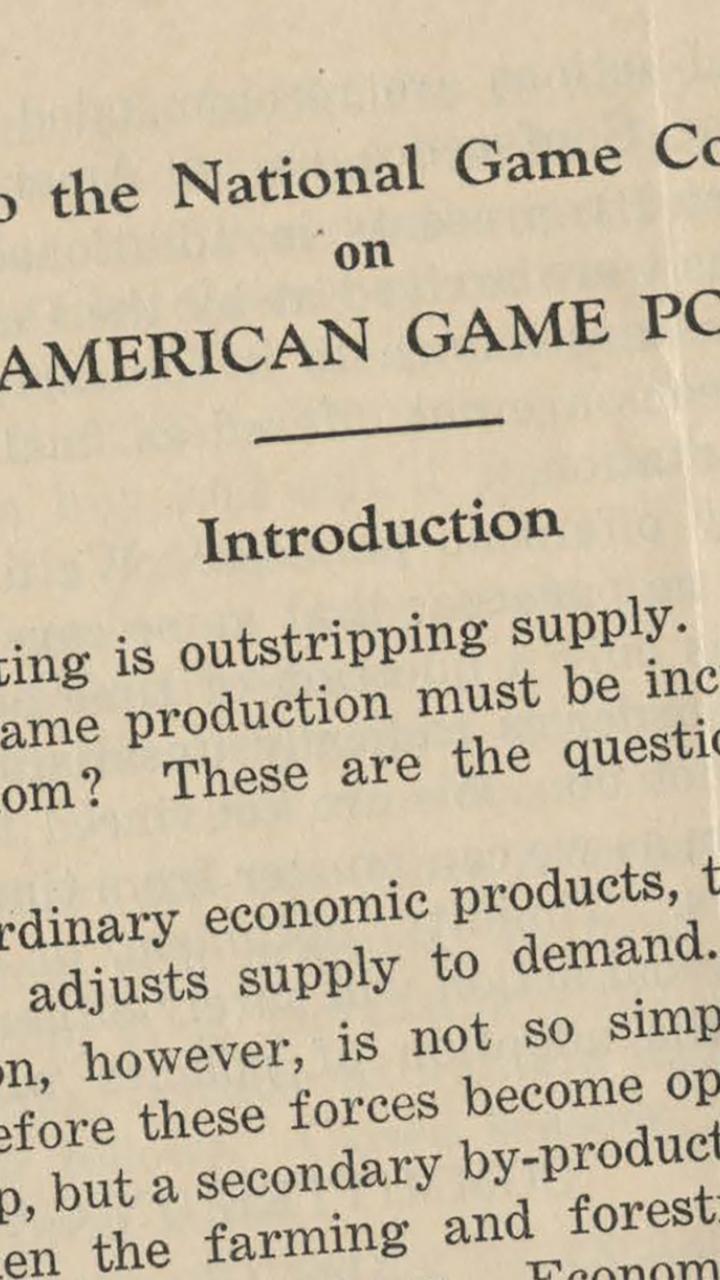 Decorative image of the report to the National Came Conference on an American Game Policy, 1930