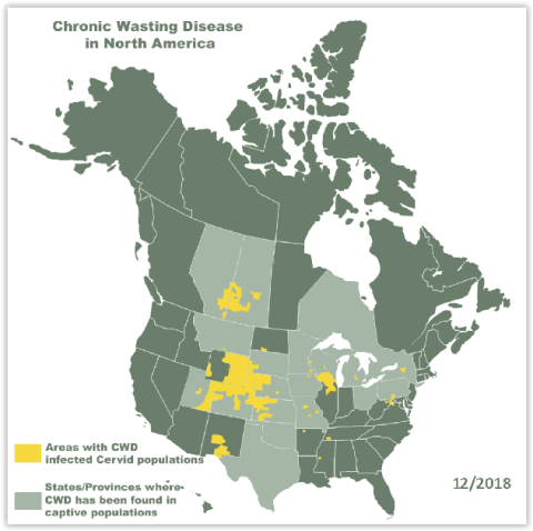 North American CWD Map