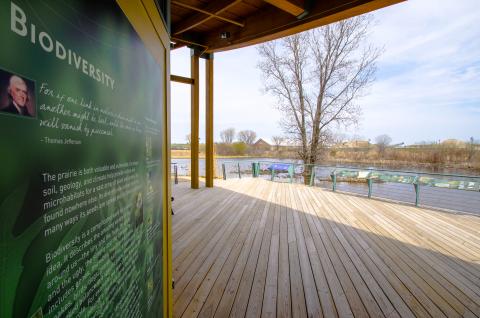 Biodiversity signage at nature center