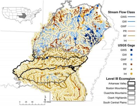 Ozark, Ouachita, and Southeast Coastal Plains Ecoregions
