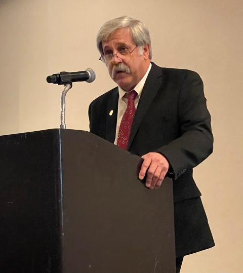 Steve Williams delivering North American conference opening remarks 