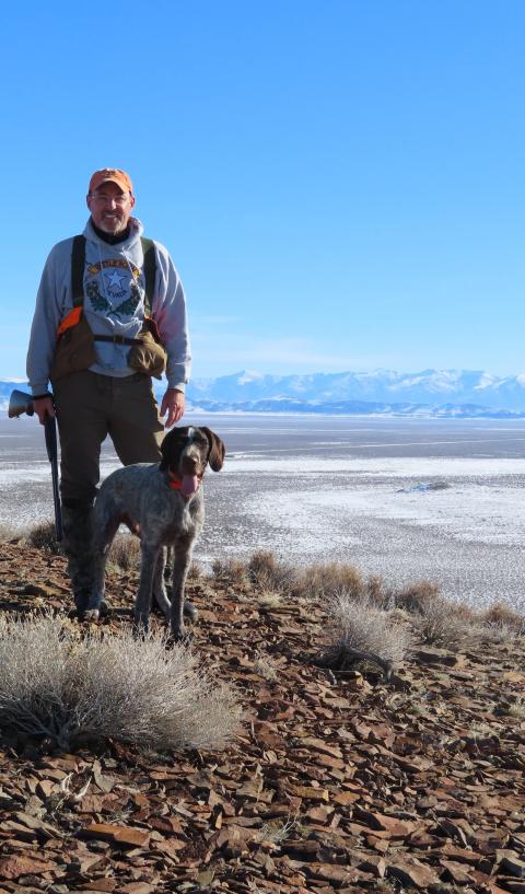 Tony Wasley with his dog